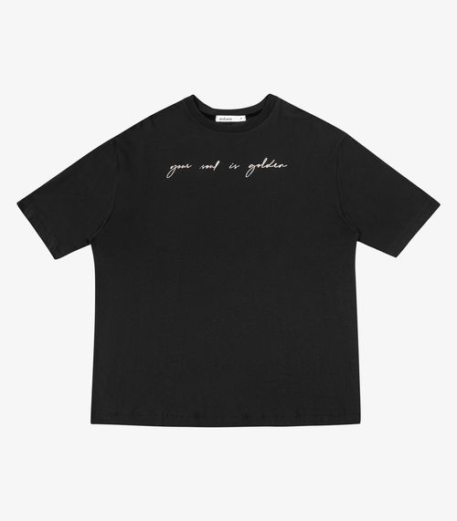 Blusa Feminina Ampla Com Estampa Endless Preto