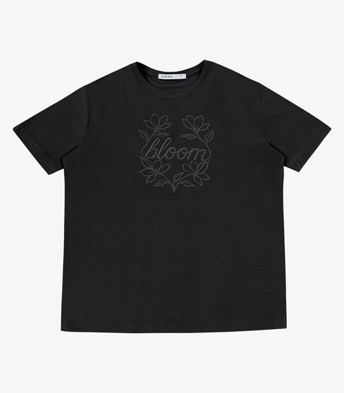 Blusa Feminina Viscose Com Bordado Endless Preto