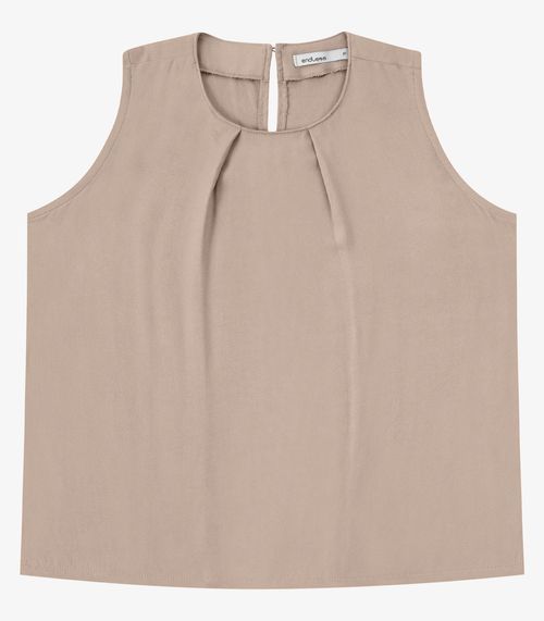 Regata Feminina Em Tecido Viscose Lisa Endless Marrom