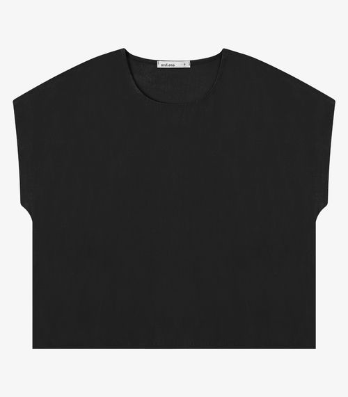 Blusa Feminina Box Em Sarja Lisa Endless Preto