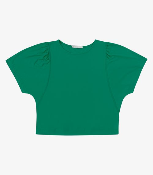 Blusa Feminina Manga Ampla Lisa Em Viscose Endless Verde