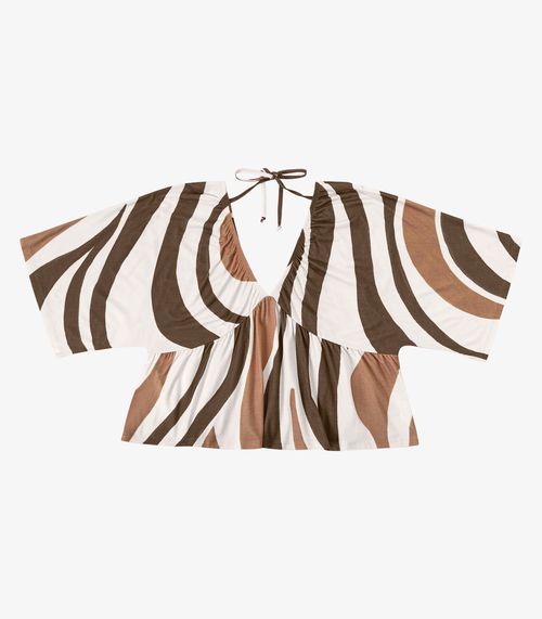 Blusa Feminina Com Abertura Nas Costas Endless Marrom