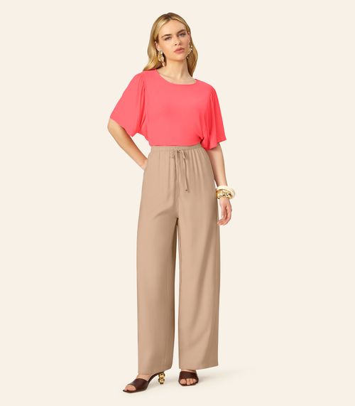 Calça Feminina Em Tecido Alfaiataria Endless Bege