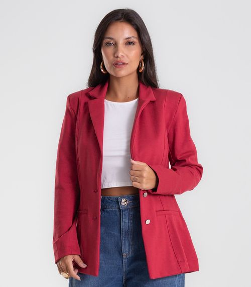 Blazer Feminino Ponto Roma  Endless Vermelho