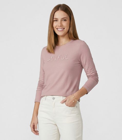 Blusa Feminina Manga Longa Viscose Endless Rosa