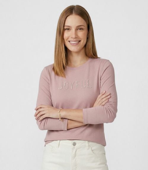 Blusa Feminina Manga Longa Viscose Endless Rosa
