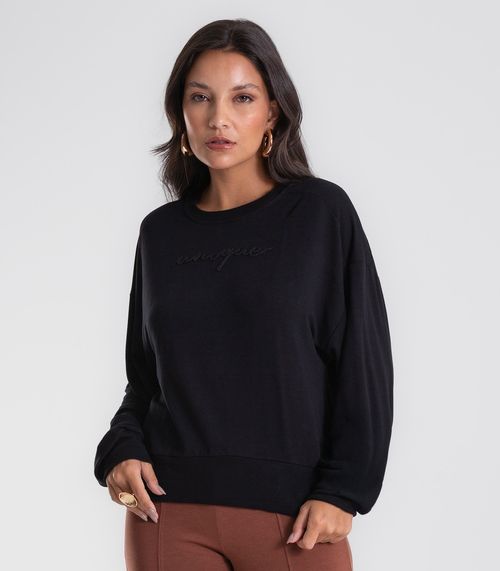 Blusão Feminino Molecotton Endless Preto