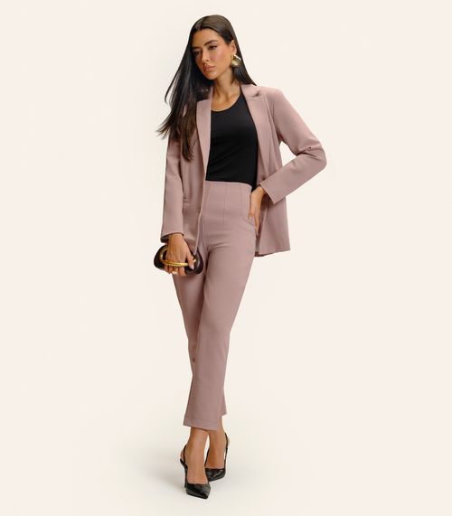 Calça Feminina Reta Ponto Roma Endless Rosa