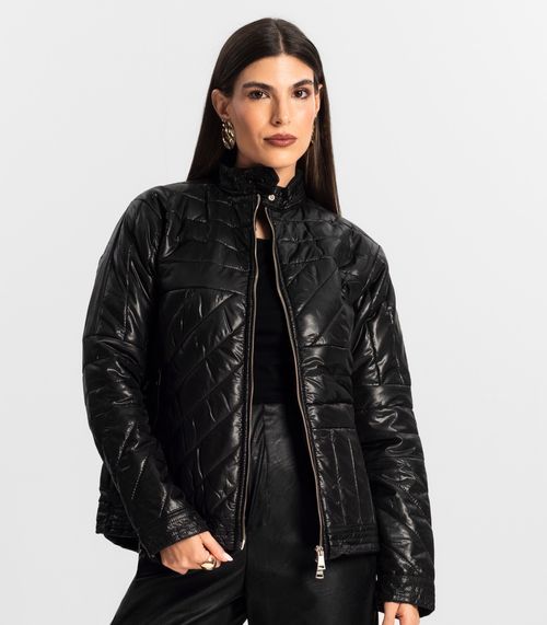 Jaqueta Feminina Em Microfibra Endless Preto