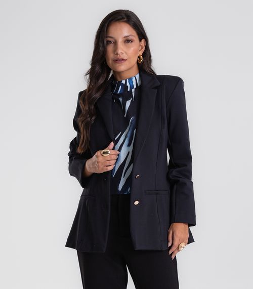 Blazer Feminino Ponto Roma  Endless Preto