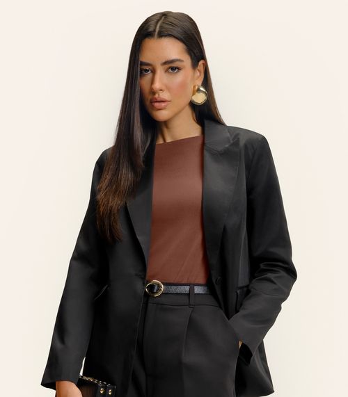 Blazer Feminino Em  Alfaiataria Endless Preto