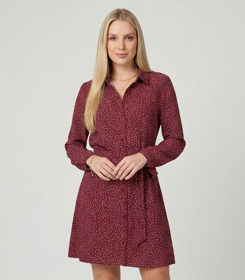Vestido Feminino Manga Longa Bufante Endless Vermelho