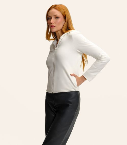 Jaqueta Feminina Com Capuz Molecotton Endless Bege