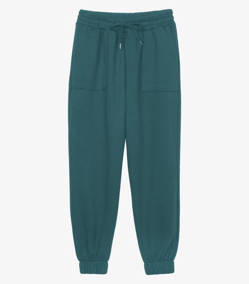 Calça Feminina Moletom Jogger Básico Endless Verde