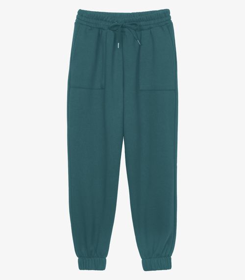 Calça Feminina Moletom Jogger Básico Endless Verde