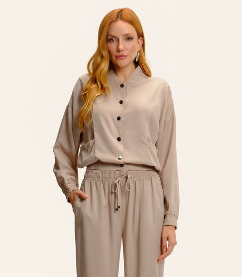 Jaqueta Endless Tencel Twill Feminina Marrom