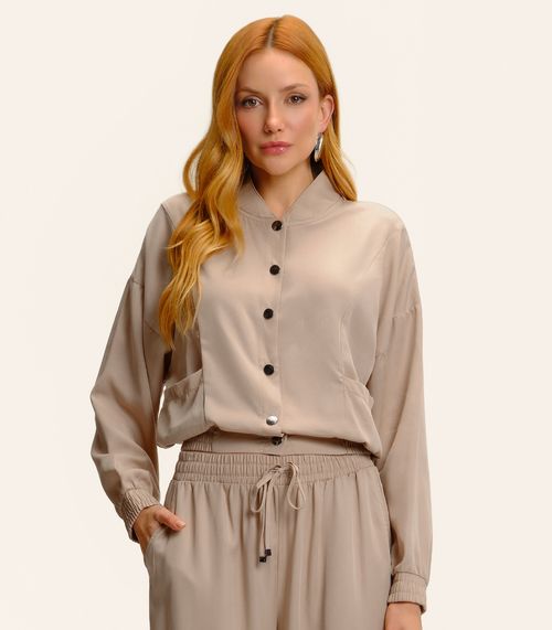 Jaqueta Endless Tencel Twill Feminina Marrom