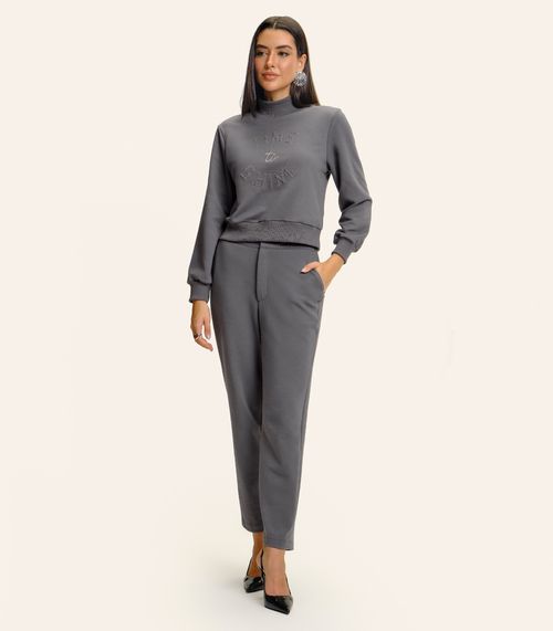 Calça Cenoura Piquet Verona Endless Cinza
