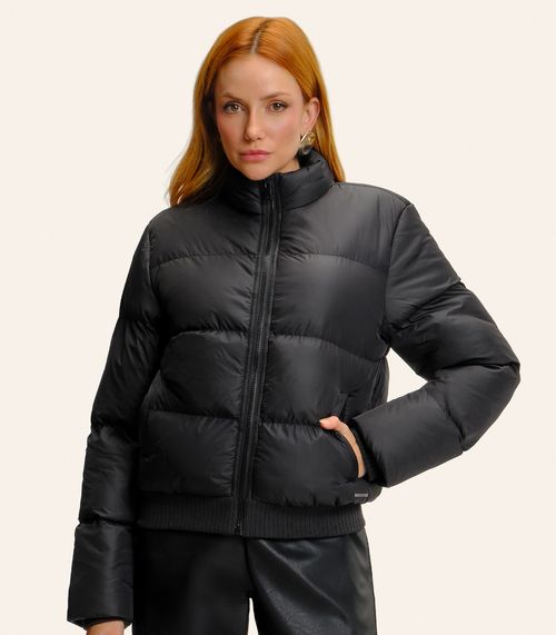Jaqueta Feminina Puffer Microfibra Endless Preto
