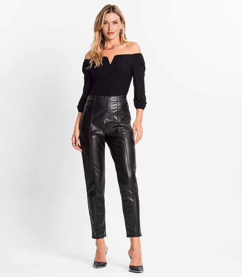 Calça Feminina Legging Sintética Endless Preto