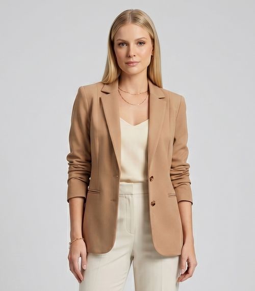 Blazer Feminino Alfaiataria Manga Longa Endless Marrom