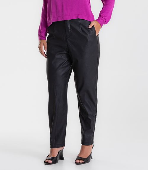 Calça Feminina Reta Courino Endless Preto