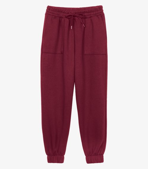 Calça Feminina Moletom Jogger Básico Endless Vermelho