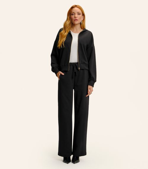 Conjunto Jaqueta Com Capuz E Calça Endless Preto