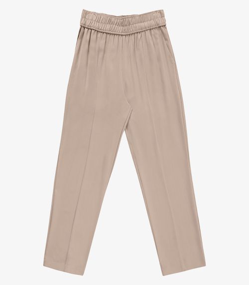 Calça Feminina Reta Em Viscose Endless Bege