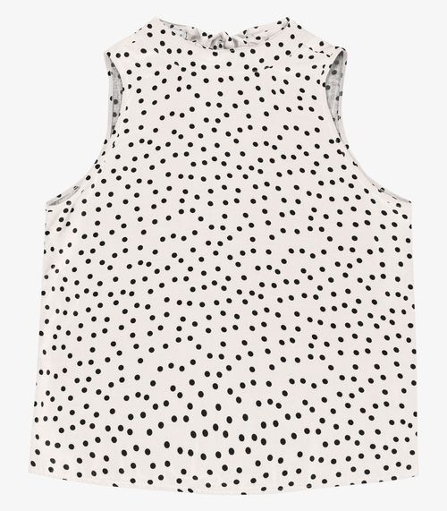 Regata Feminina Viscose Acetinada Estampa Endless Bege