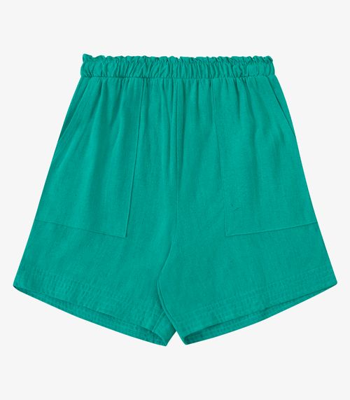 Shorts Feminino Clochard Em Linho Endless Verde
