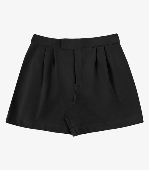 Shorts Feminino Alfaiataria Em Piquet Endless Preto
