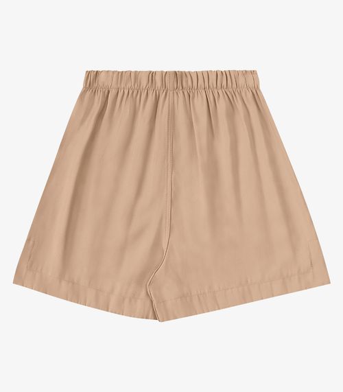 Shorts Feminino Em Tecido Alfaiataria Favo Endless Bege