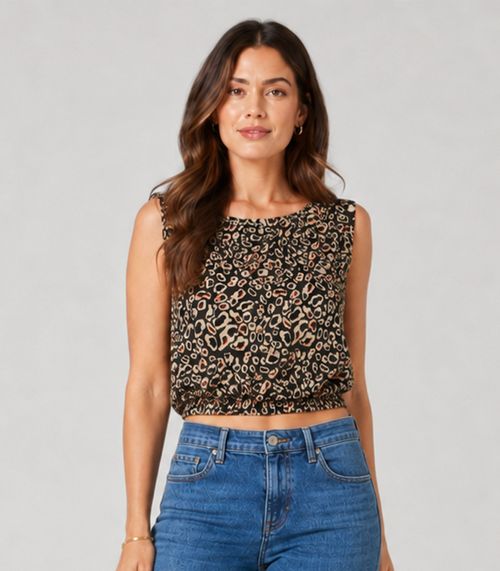 Blusa Feminina Tecido Viscose Khyara Endless Preto