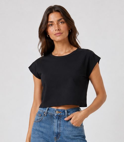 Blusa Feminina em Malha Visco Premiere Endless Preto