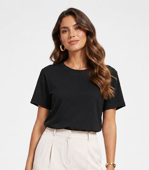 Blusa Feminina Em Malha Visco Premiere Endless Preto