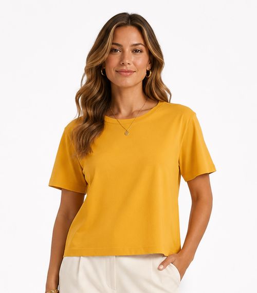 Blusa Feminina Em Malha Visco Premiere Endless Amarelo