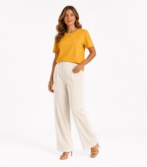 Blusa Feminina Em Malha Visco Premiere Endless Amarelo