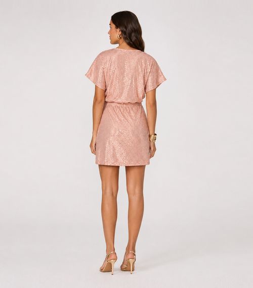 Vestido Curto Feminino Em Malha Lantejoula Endless Unica
