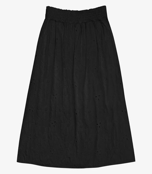 Saia Feminina Midi Evasê Endless Preto