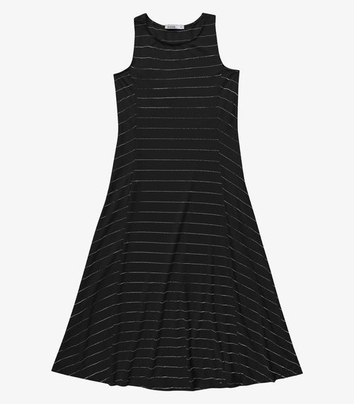 Vestido Feminino Midi Evasê Endless Preto