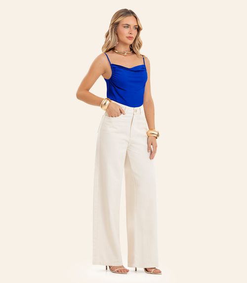 Blusa Feminina De Alça Em Poliamida Endless Azul