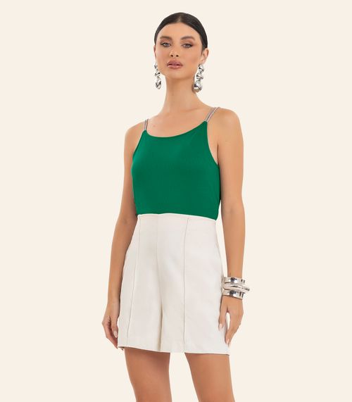 Blusa Feminina De Alça Com Aviamento Endless Verde