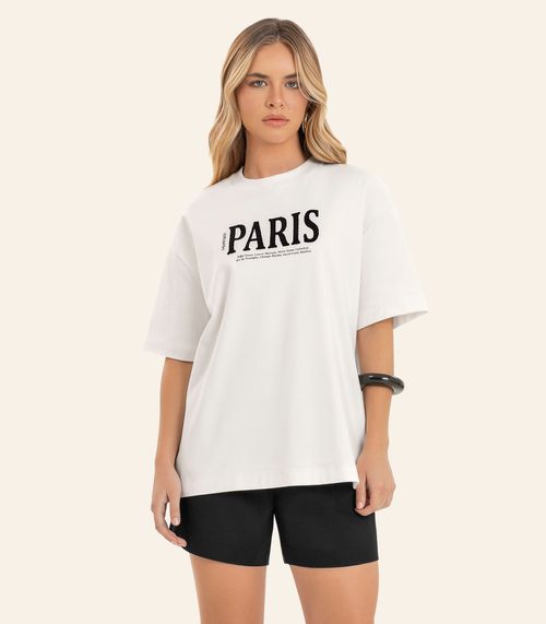 T Shirt Feminina Com Estampa Localizada Endless Bege