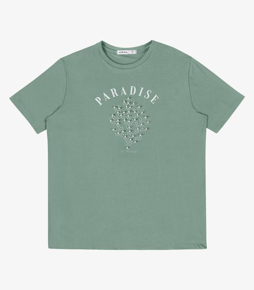 T Shirt Feminina Com Estampa Localizada Endless Verde
