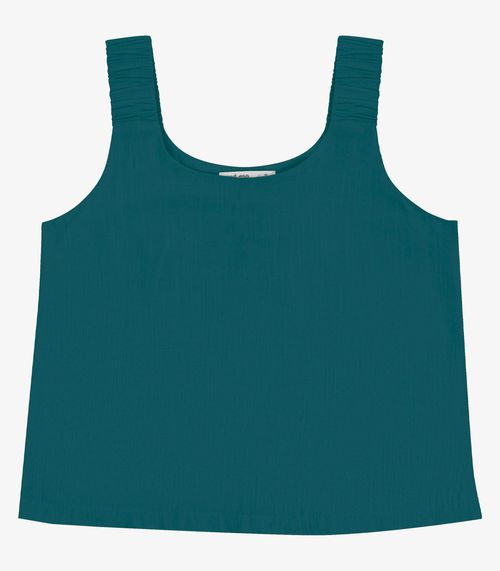 Regata Feminina Em Linho Endless Verde
