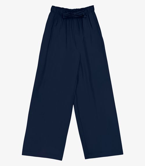 Calça Feminina Pantalona Em Alfaiataria Endless Azul