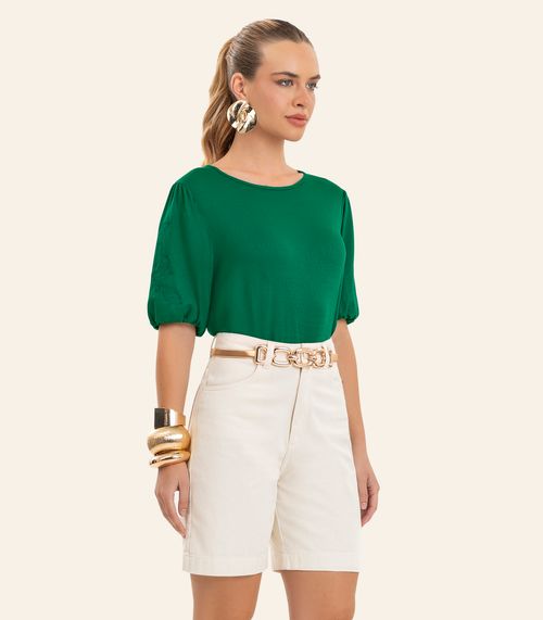 Blusa Feminina Manga Bufante Endless Verde