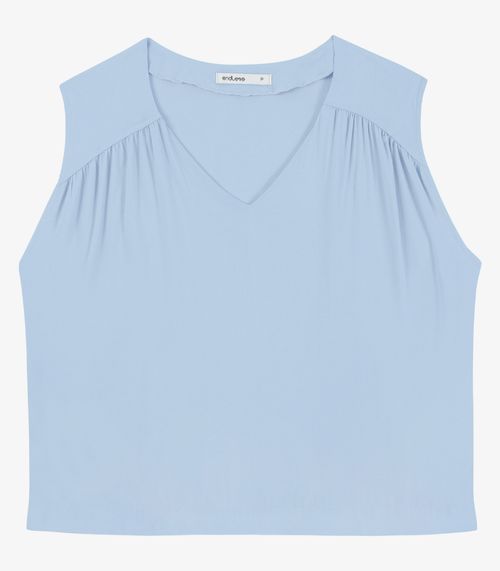Blusa Feminina Decote Em V Endless Azul