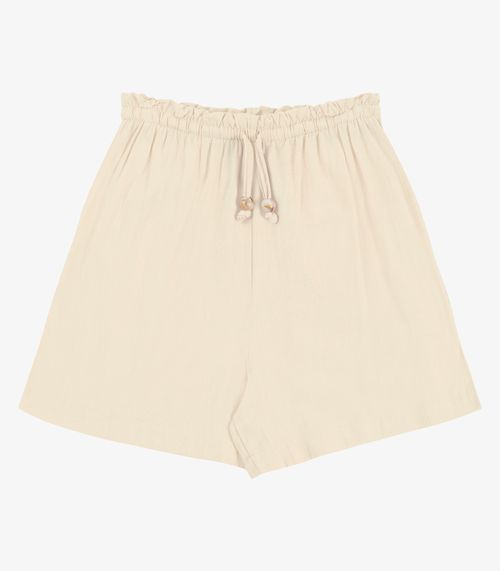 Shorts Feminino Em Linho Endless Bege